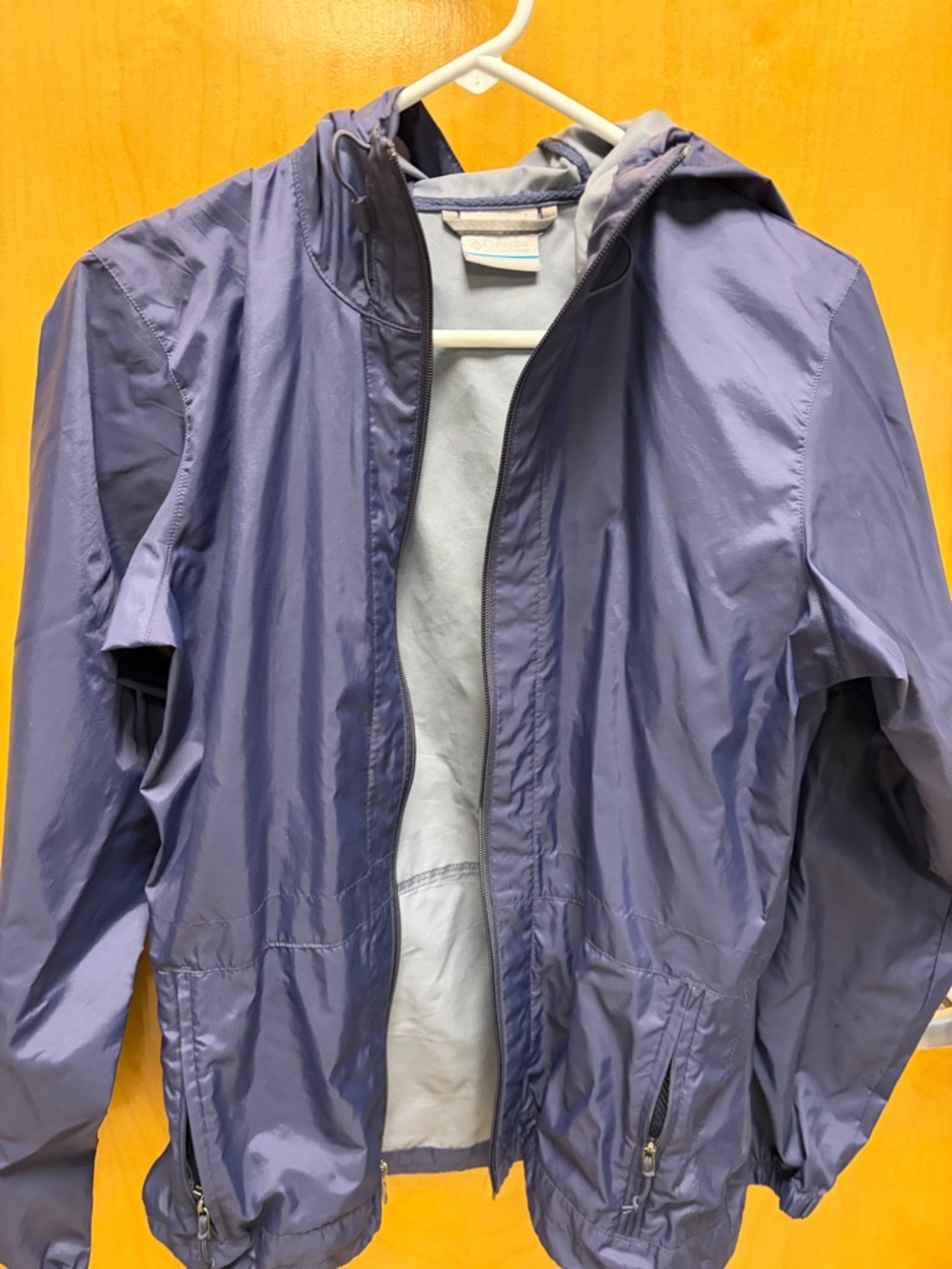 Columbia Women's Hooded Rain Jacket in Slate Blue